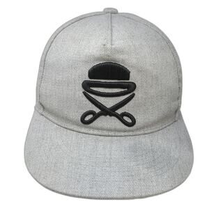 Cayler & Sons 5 Panel Gray One Size Hat Scissors Logo Snapback Flat Brim